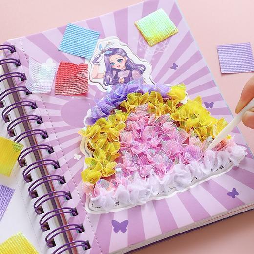梦幻手绘戳戳乐公主换装戳公主涂色本便签本儿童手工diy小孩玩具 商品图9