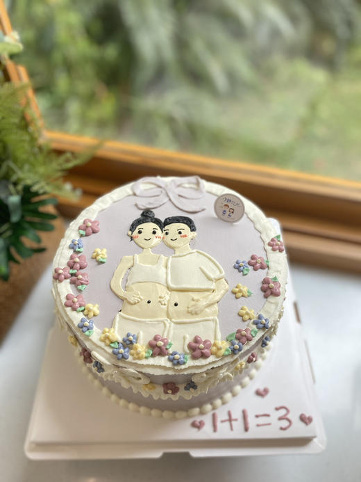 手绘孕妈妈奶油蛋糕 下单前请仔细阅读商品详情 商品图0