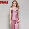 SK-T812819姆米重磅真丝睡衣女性感吊带长裤睡衣套装家居服T8128 商品缩略图0