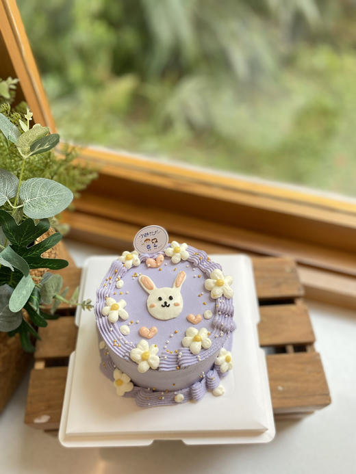 四寸手绘兔子奶油蛋糕 下单前请仔细阅读商品详情 商品图0
