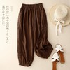 SMZ8488 大码妈妈夏天裤子薄款休闲裤女夏季2023新款棉麻九分灯笼哈伦裤女 商品缩略图2