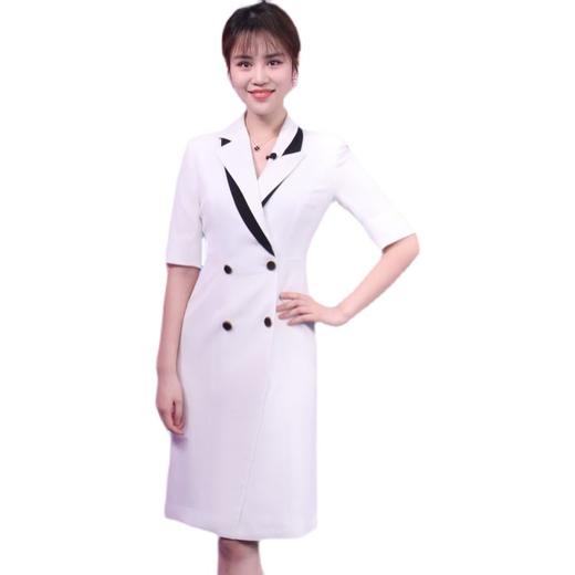IWY/白色演讲主持人正装女气质通勤职业西装连衣裙医美工Q323 商品图4
