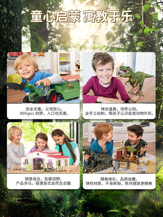 【爸比读书专属】德国Schleich思乐恐龙模型+野生动物模型大合集买即赠MOMO兔盲盒 商品图6