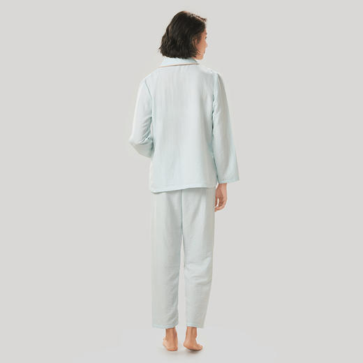 都市丽人软绵绵1.0女士梭织棉薄款长袖长裤类家居服套装LH30B9 商品图3
