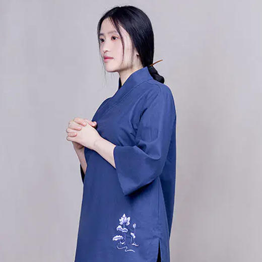 清水设计丨【丹青】中国风女装茶服禅服刺绣改良女上衣 商品图3