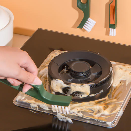 「一套就够！多功能缝隙刷套装」厨房瓷砖地板刷 家用灶台刷墙角窗户槽沟清洁刷子硬毛清洁工具 商品图2