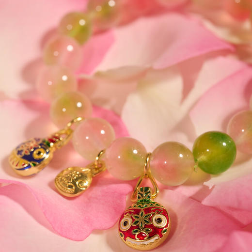 古风手链【象征平安 吉祥祝愿】御猫说 故宫手链手串念珠系列 水晶手链十八子手串佛珠 带流苏 商品图8