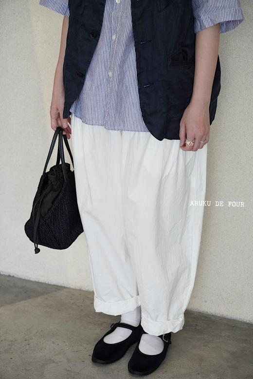 gauze黑白2色阔腿裤 商品图0