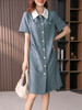 YX【定制25天】设计感小香风直筒连衣裙女2024夏季新款法式小个子显瘦中长裙 商品缩略图0