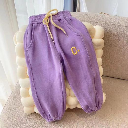 【时尚潮流刺绣❗️儿童刺绣休闲运动裤】弹力设计无束缚，舒适柔软亲肤透气，好看百搭不腻，春秋季男童棉质裤子裤中小童收口长裤父亲节礼物新年礼盒年货礼盒 商品图4