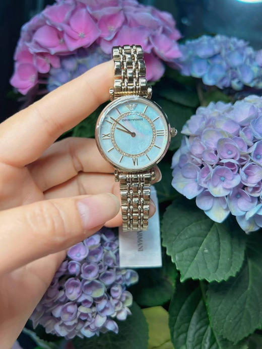 ARMANI/阿玛尼珍珠贝母时尚镶钻摩天轮石英表💎 商品图6