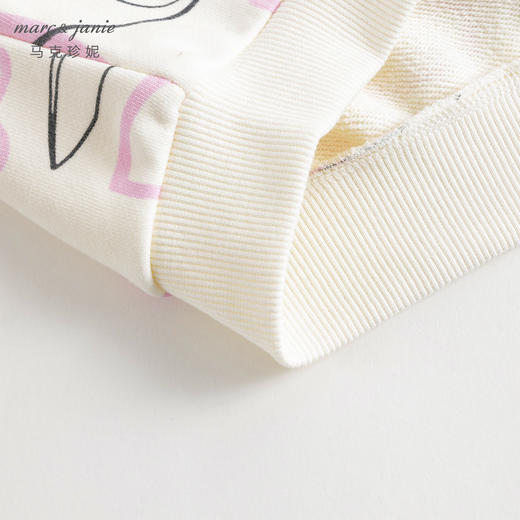 马克珍妮秋装新款 女童兔子满印polo领运动卫衣 儿童上衣231596 商品图4