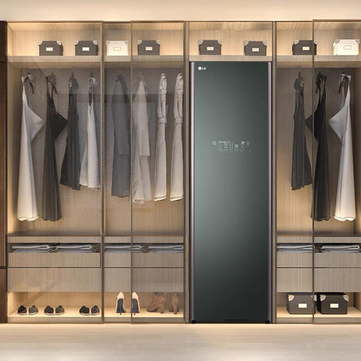 【Styler奂然系列】大容量嵌入式进口热泵烘干衣物护理机LG S5GOC 墨绿色 商品图0