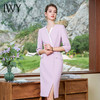 IWY/新款名媛紫色连衣裙女夏季薄款法式西装裙高级感前台医美Q968 商品缩略图1