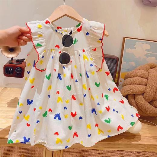 【流行和时尚的结合！韩国童装女童洋气花朵吊带连衣裙】舒适柔软亲肤透气，凉爽不闷热，无束缚，显得更加乖巧可爱萌趣，韩版童装女童连衣裙夏季儿童长裙女宝宝公主裙 商品图3