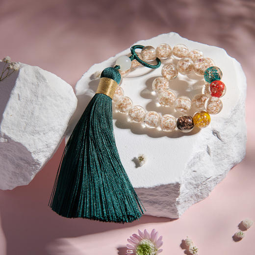 古风手链【象征平安 吉祥祝愿】御猫说 故宫手链手串念珠系列 水晶手链十八子手串佛珠 带流苏 商品图4