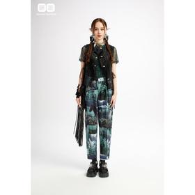 南二楼渔女装2023年夏季印花马图案长裤FGHB6257