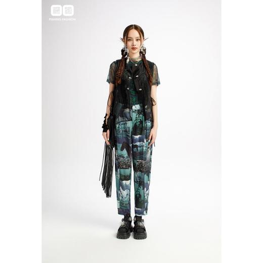 南二楼渔女装2023年夏季印花马图案长裤FGHB6257 商品图0