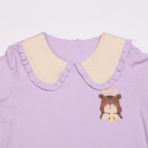 都市丽人26支CVC单面女士棉质睡裙薄款长袖裙LH36G1 商品图4