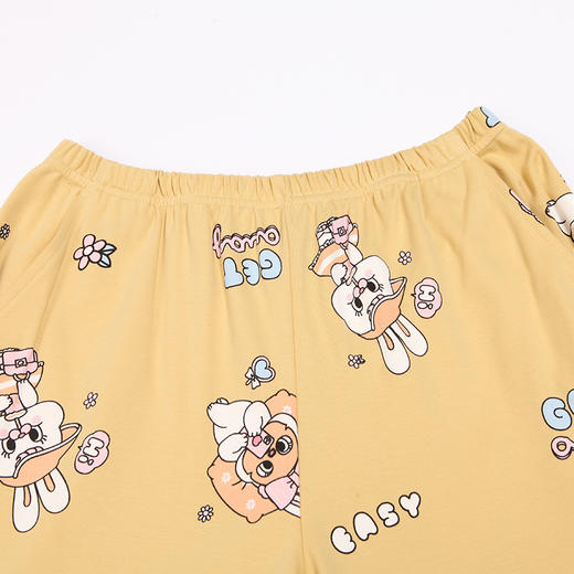 都市丽人生活家居女士睡衣单面无尘棉棉质薄款长袖长裤类家居服套装LH32L1 商品图6