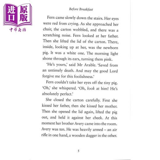 预售 【中商原版】英文英语原版 夏洛的网 夏洛特的网 Puffin Clothbound Classics Charlotte's web海雀布纹经典布装收藏版本 纽伯瑞奖  商品图3