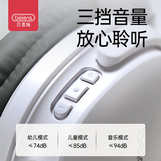 【3岁+】贝恩施儿童诵读耳返——学生初中沉浸背书 耳罩式耳机记忆神器 商品图2