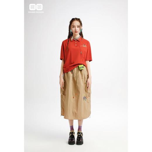 南二楼渔女装2023年夏季落肩翻领T恤FGHB2101 商品图0