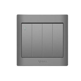 公牛 面板开关 G32 灰  四开