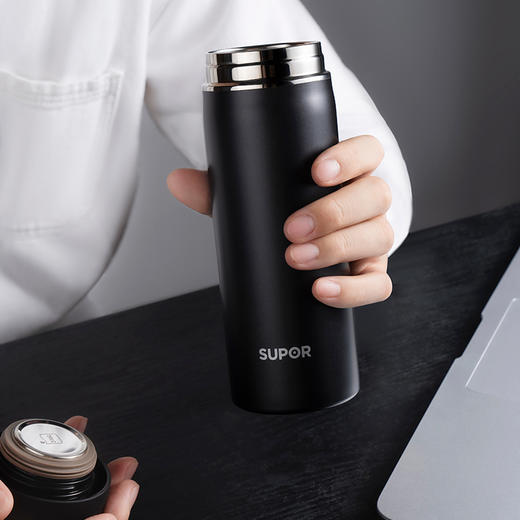 苏泊尔保温杯.茗系列450.儒雅黑KC45FG11/450ml【CZ】 商品图1