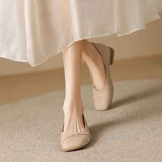 ZHR浅口单鞋女2023新款一脚蹬轻便软底豆豆鞋韩版百搭休闲乐福鞋 商品图5