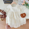 【韩版ins可爱❗️洋气女童镂空泡泡袖连衣裙】清新甜美舒适柔软，时尚洋气，释放孩子们的童真，乖巧可爱萌趣，轻薄透气不闷热，凉爽一夏，夏装新款花边短袖儿童夏季裙子 商品缩略图0