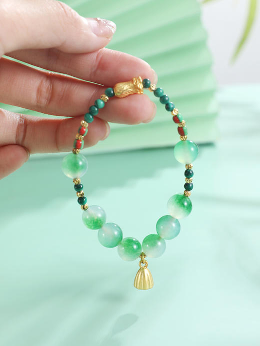 古风手链【象征平安 吉祥祝愿】御猫说 故宫手链手串念珠系列 水晶手链十八子手串佛珠 带流苏 商品图2