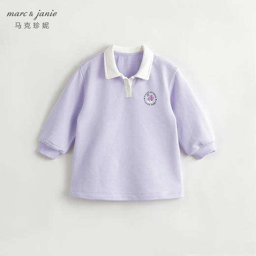 马克珍妮秋装新款 女童兔子满印polo领运动连衣裙卫衣裙 231597 商品图2