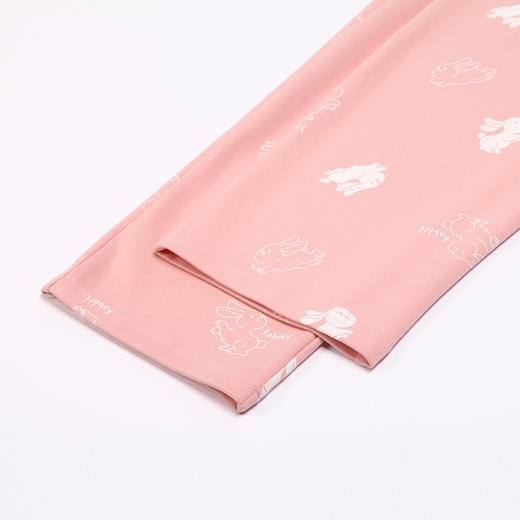 都市丽人生活家居女士睡衣26支CVC单面棉质薄款长袖长裤类家居服套装LH32M7 商品图8