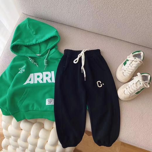 【时尚潮流刺绣❗️儿童刺绣休闲运动裤】弹力设计无束缚，舒适柔软亲肤透气，好看百搭不腻，春秋季男童棉质裤子裤中小童收口长裤父亲节礼物新年礼盒年货礼盒 商品图8