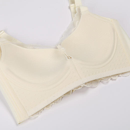 都市丽人舒软挺塑AB杯适穿蕾丝调整型文胸中厚款3/4杯塑身文胸无钢圈内衣四排扣LJ3AA3 商品图5