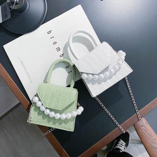 【服饰鞋包】时尚珍珠手提斜挎链条mini小包包 商品图0