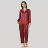 都市丽人好睡好眠女士睡衣哑光弹力色丁丝质薄款长袖长裤类家居服套装新年本命年红品LH31J5 商品缩略图4