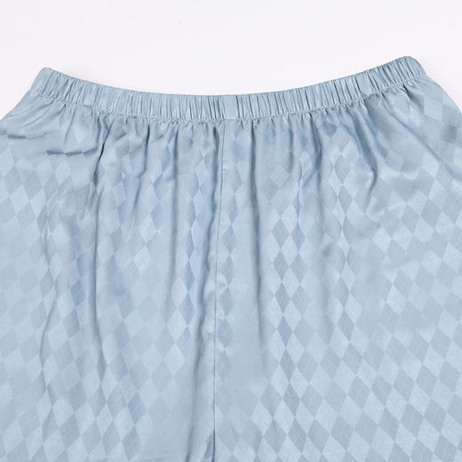 都市丽人都市锋尚好睡好眠男士睡衣色丁提花丝质薄款长袖长裤类家居服套装FH31H6 商品图6