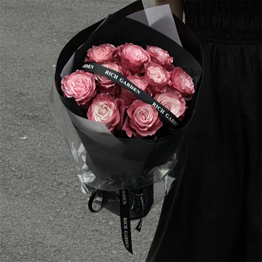 生日情人节高端奢华花礼定制厄瓜多尔红豆沙玫瑰花束鲜花全国速递 商品图3