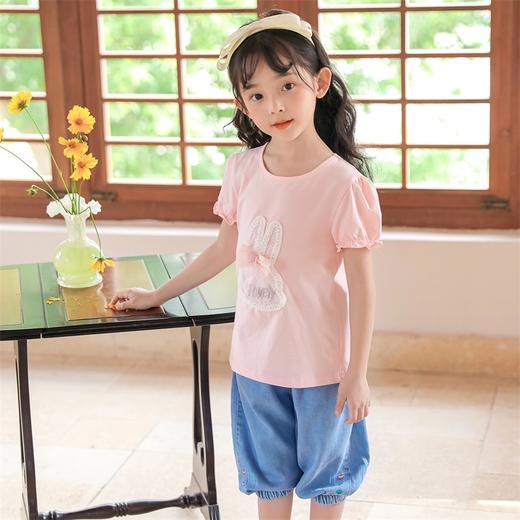 贝贝怡女童柔软轻薄莱赛尔牛仔裤宝宝夏季新款束脚裤洋气宽松长裤 商品图9