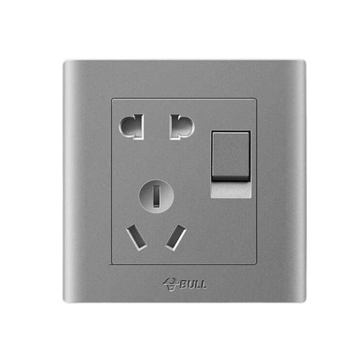 公牛 面板开关 G32 灰  一开五孔 商品图0