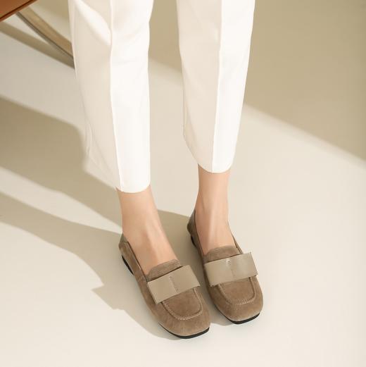 西村名物2024年秋季新款鞋超轻软底休闲鞋轻便防滑豆豆鞋X24CM33708 商品图1