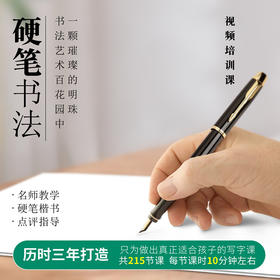 硬笔书法视频课楷书视频教程215节课时（每节课10分钟左右）+点评+解疑答惑