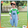 贝贝怡儿童牛仔背带裤夏季新款男女宝宝休闲连体裤婴儿时尚直筒裤 商品缩略图2