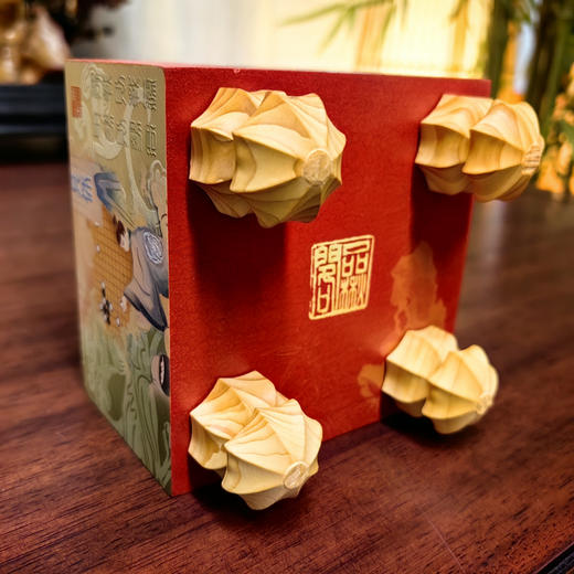 非常迷你本榧棋墩，颜色请备注。980元含棋墩一个，罐一对，棋子一小份。装饰品 商品图7