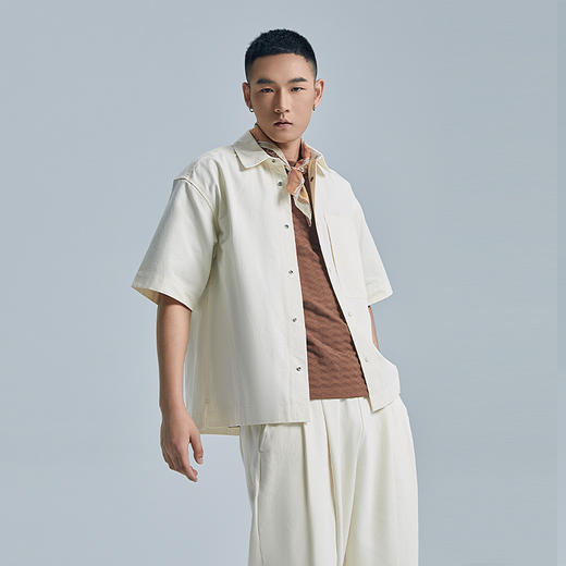 【秒杀专属】HX 夏季套装翻领短袖衬衫Z001320012101 商品图2