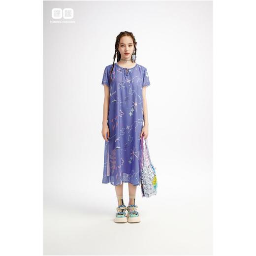 南二楼渔女装2023年夏季印花短袖连衣裙FGHB0103 商品图0