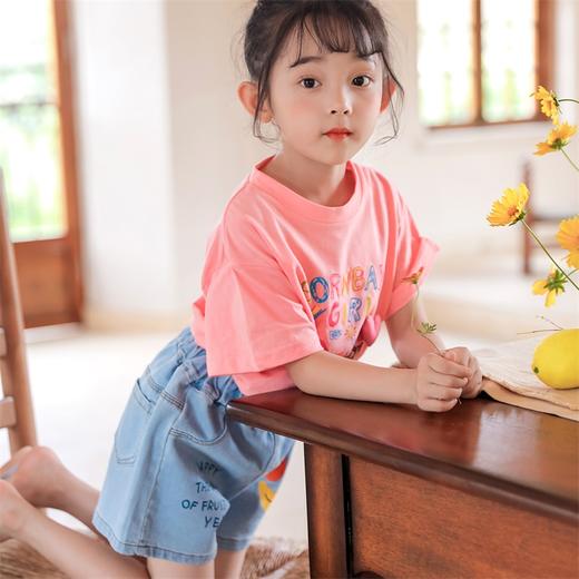 贝贝怡童装女童轻薄软牛仔短裤夏季女孩高腰裤子女宝宝宽松裤洋气 商品图2