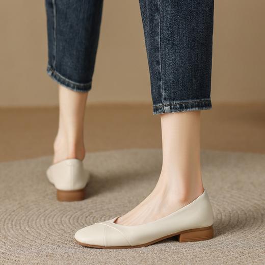 ZHR浅口单鞋女2023新款一脚蹬轻便软底豆豆鞋韩版百搭休闲乐福鞋 商品图4